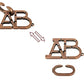 SHUYUE ABC Metal Puzzle Lock IQ Test Mind Game Toys Brain Teaser Metal Puzzles Magic Trick Toy Metal IQ Puzzle for Kids and Adults