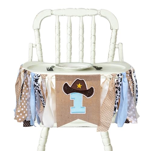 Vgaruint Cowboy Rodeo 1st Birthday High Chair Banner