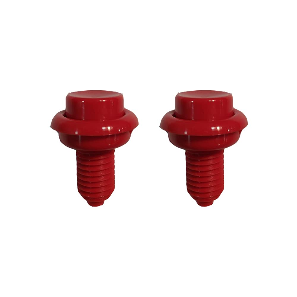 Game Room Guys Pinball Arcade Cabinet Flipper Button - 1-3/8" Shaft - Red (2 Pack)