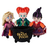 Disney Store Hocus Pocus Sanderson Sisters Plush Doll Set - Sarah, Mary & Winifred - Detailed Plush Sculpting, Shimmering Capes, Soft Velour Cauldron