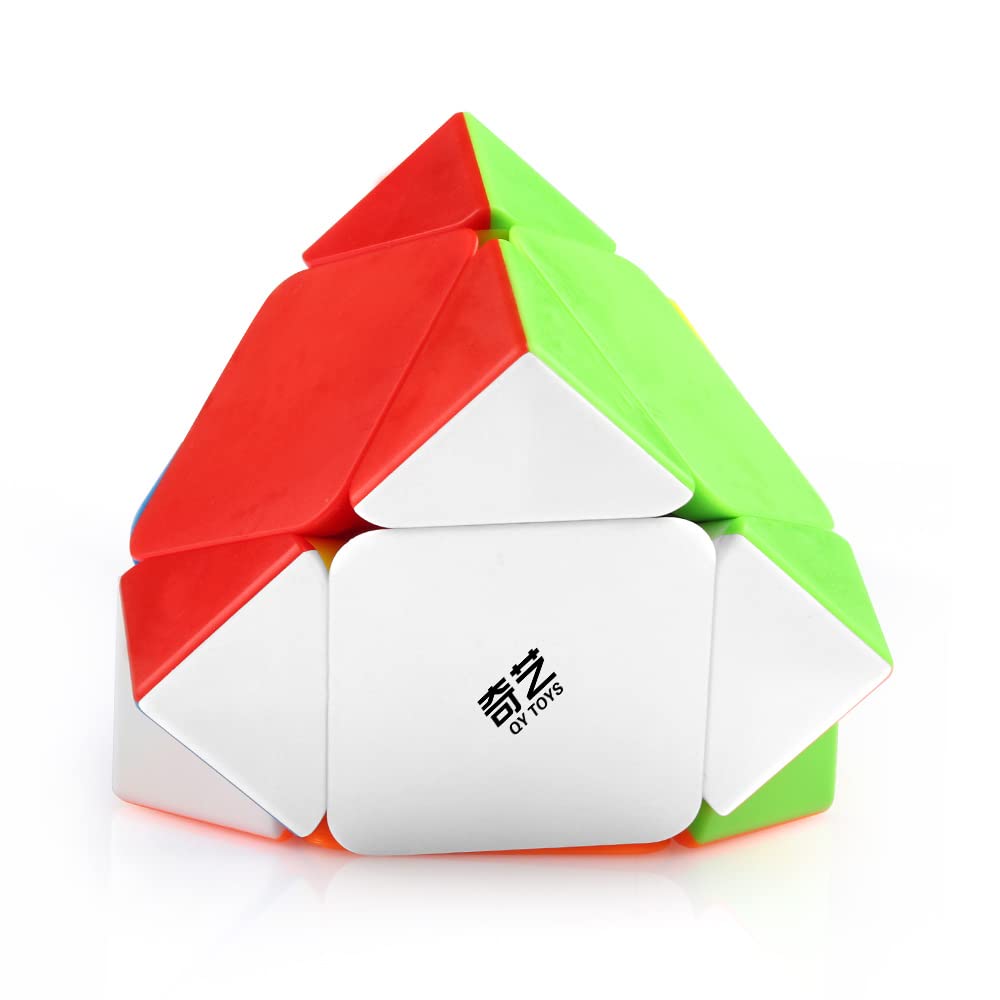 D-FantiX QYTOYS Qicheng Skewb Cube Skewb Speed Cube Stickerless Skewb Magic Cube Puzzle Toys for Kids Adult(QiCheng Version)