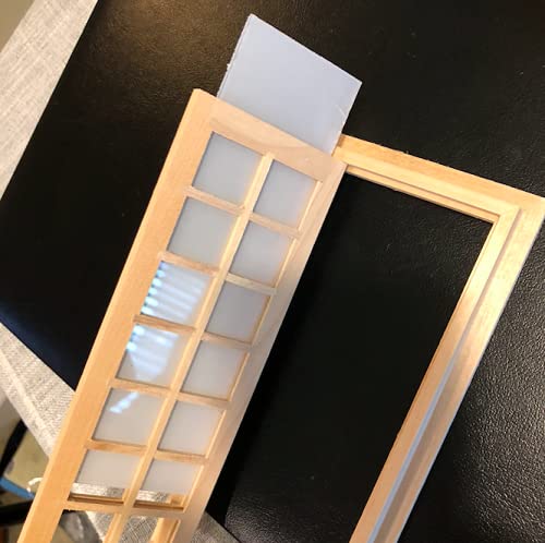 1:12 Scale 14 Panel French Glass Door Dollhouse Miniatures Kit; 3.38"x7.67"H c