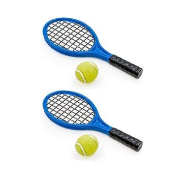 2Pcs Miniature Tennis Racket Set,1/12 Scale Dollhouse Accessories and Décor?Mini Dollhouse Decoration Accessories for Tennis Decorations and Dollhouse