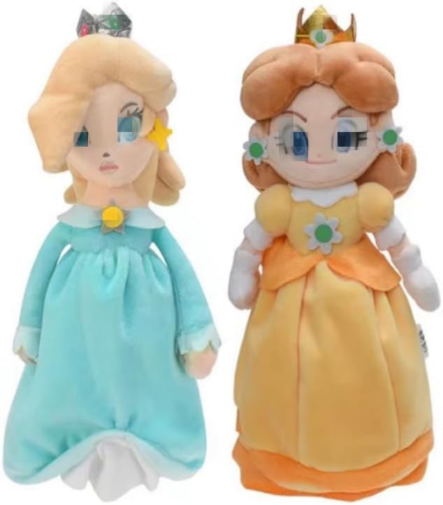 HUAWELL Super Marry All Star Collection Prices Peach Plush Toy Princes Rosalina & Dasy Stuffed Plush 8" (Princes Rosalina & Dasy)