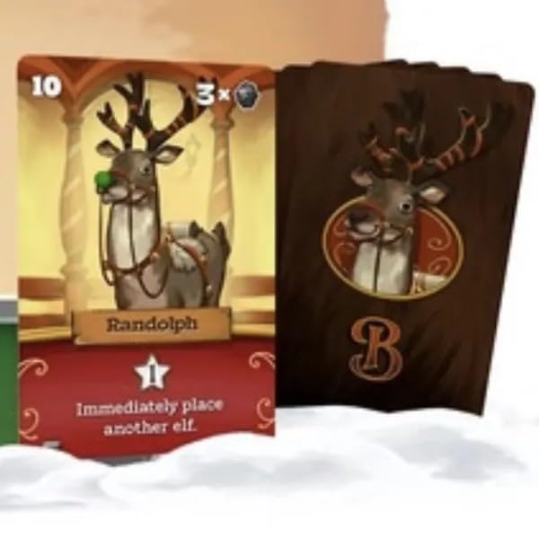 Elf Creek Games Santa’s Workshop: First Christmas Promo Pack - Expansion for Santa’s Workshop Board Game Includes 5 Toy Cards, 5 Reindeer Cards
