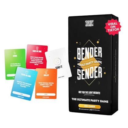 Bender Sender Adult Party Game - Party Card Game for Adults 21+ | 500+ Bold Challenges & Icebreakers | Game Night for Groups & Friends