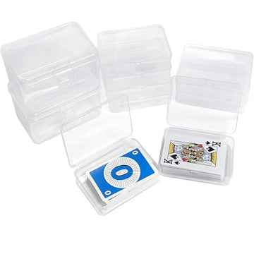8 Pcs Playing Card Storage Box Set,3 Size Clear Plastic Playing Game Card Cases, Mixed Size Card Game Storage Organizer Boxes for UNO Cards, Trading