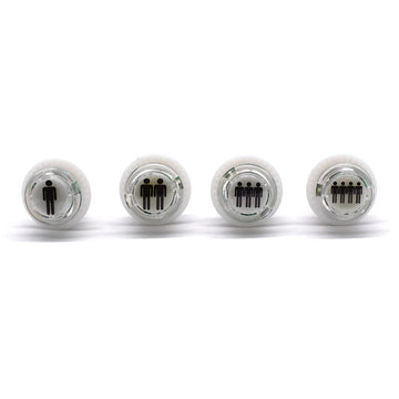 Arcity 4 Pcs/Lot 24mm Arcade LED Push Buttons Illuminated 1P 2P 3P 4P Players Lit with Microswitch for Arcade Machine Games Console Parts 5V White New