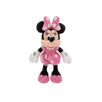 Disney Store Official Mini Bean Bag Plushies - Minnie Mouse - Pink Dress - Cute Stuffed Animal with Detailed Sculpting, Embroidered Features, Bean Bag