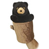 Aurora® Interactive Hand Puppet Black Bear Pop Up Puppet Stuffed Animal - Storytelling Adventures - Playful Learning - Black 11 Inches