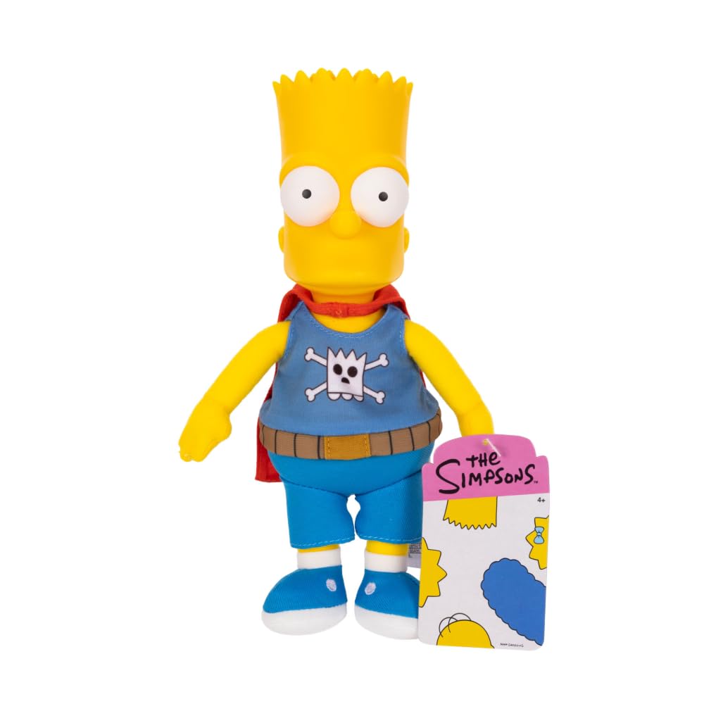 The Simpsons Daredevil Bart Plush Features Soft Fabric Body with Sculpted Head Officially Licensed