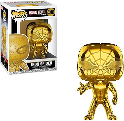 Funko Pop! Marvel: Studios 10 - Iron Spider (Chrome) Toy, Multicolor