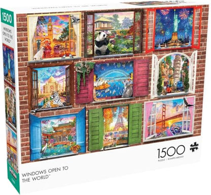 Buffalo Games - Dominic Davison - Windows Open to The World - 1500 Piece Jigsaw Puzzle for Adults -Challenging Puzzle Perfect for Game Nights
