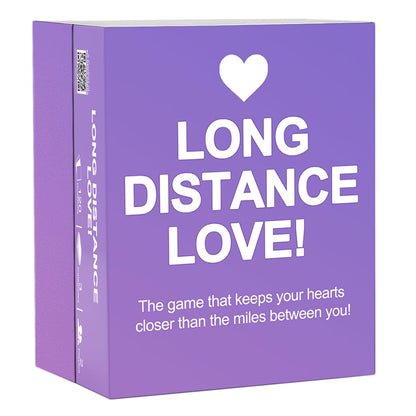 Long Distance Love - Long Distance Relationship Card Game for Couples, 150 Conversation Starter Cards for Video Calls & Virtual Date Night, Gift