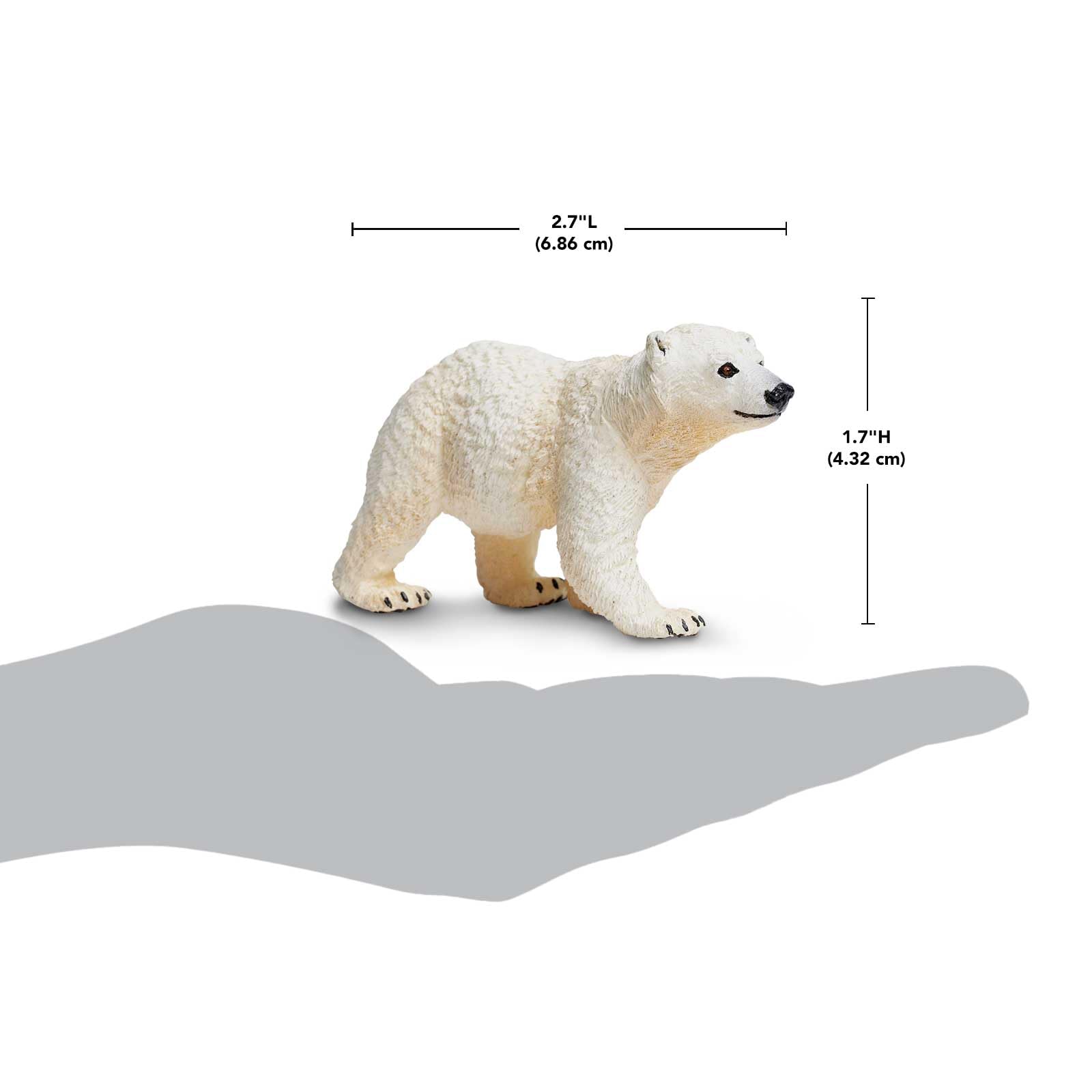 Safari Ltd. Polar Bear Cub Figurine - Detailed 2.75" Plastic Model Figure - Fun Educational Play Toy for Boys, Girls & Kids Ages 1+