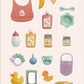 JC Toys Baby Doll Travel Case with 24 Accessories - Feeding, Bath & Care Essentials for Imaginative Play- Fits All Doll Sizes