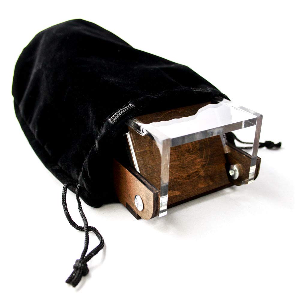 C4Labs Travel Portable Draw Bridge Dice Tower - Walnut