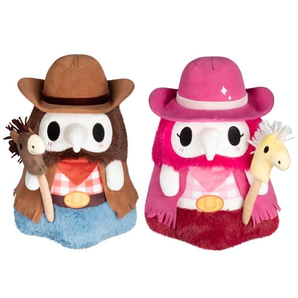 Squishable - Mini Cowboy Plague Doctor & Nurse Set - The Mysterious Doctor Plague Collection - 10.5 in - Soft Toy Collectible Stuffed Animal