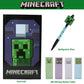 Innovative Designs Minecraft Stationery Set for Kids, Minecraft Journal, Stickers, Ballpoint Pen, Sticky Tabs, 60 Lined Pages