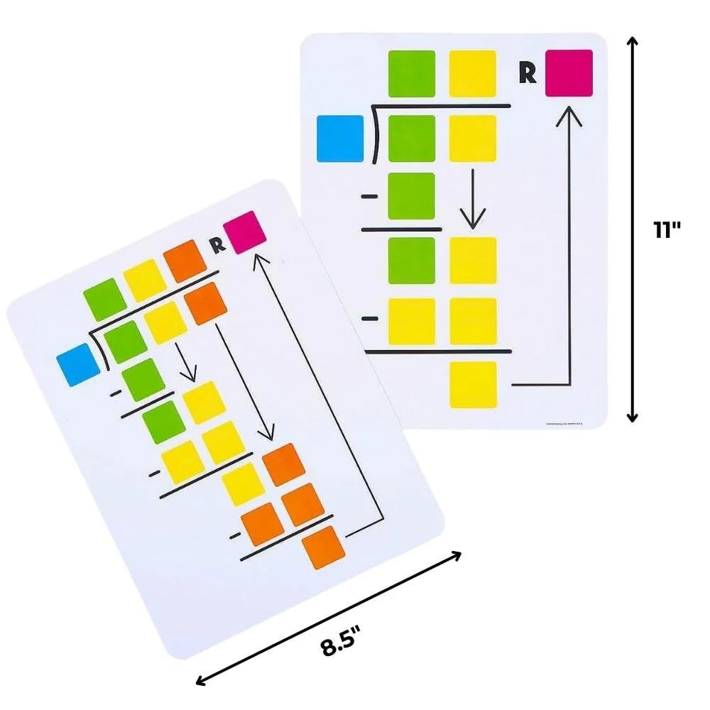 Division Dry Erase Boards - 10 Pieces - for Kids