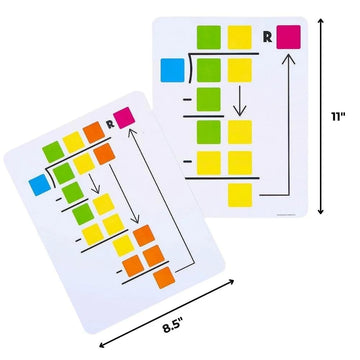 Division Dry Erase Boards - 10 Pieces - for Kids
