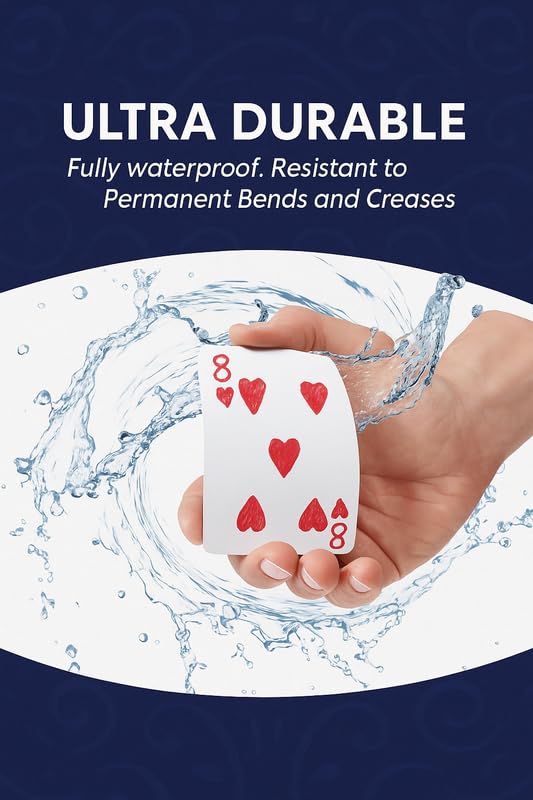 Blank Face Weighted Heavy Deck of Cards to Write on | Ideal for Outdoors | Wind-Resistant Waterproof Playing Cards | Blank Playing Cards | 54 Cards