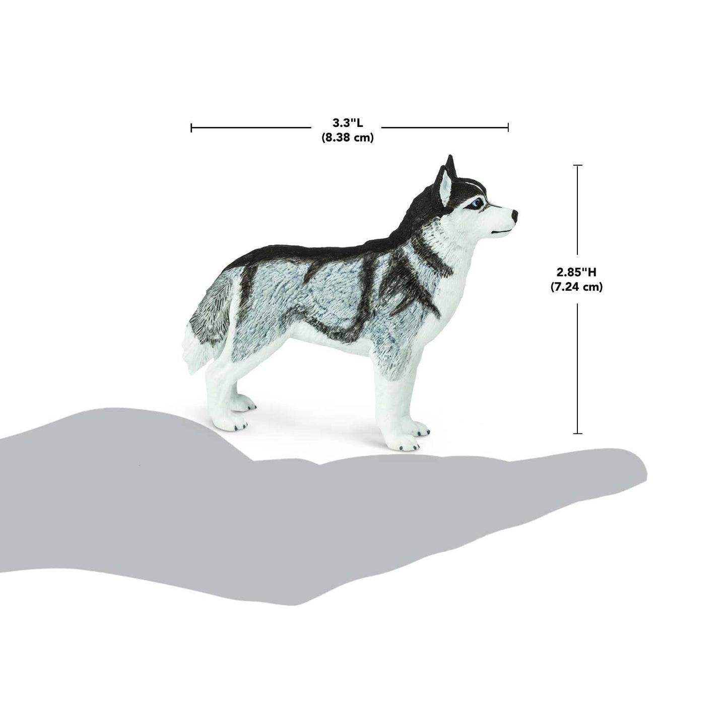Safari Ltd. Siberian Husky Figurine - Detailed 3.25" Plastic Model Figure - Fun Educational Play Toy for Boys, Girls & Kids Ages 3+