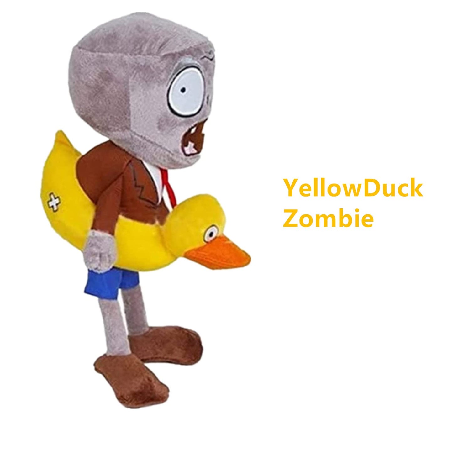 12" 1 PCS PVZ Plant and Zombies Plush Toys Stuffed Soft Doll Yellow Duck Zombie Great Gifts for Boys and Girls New