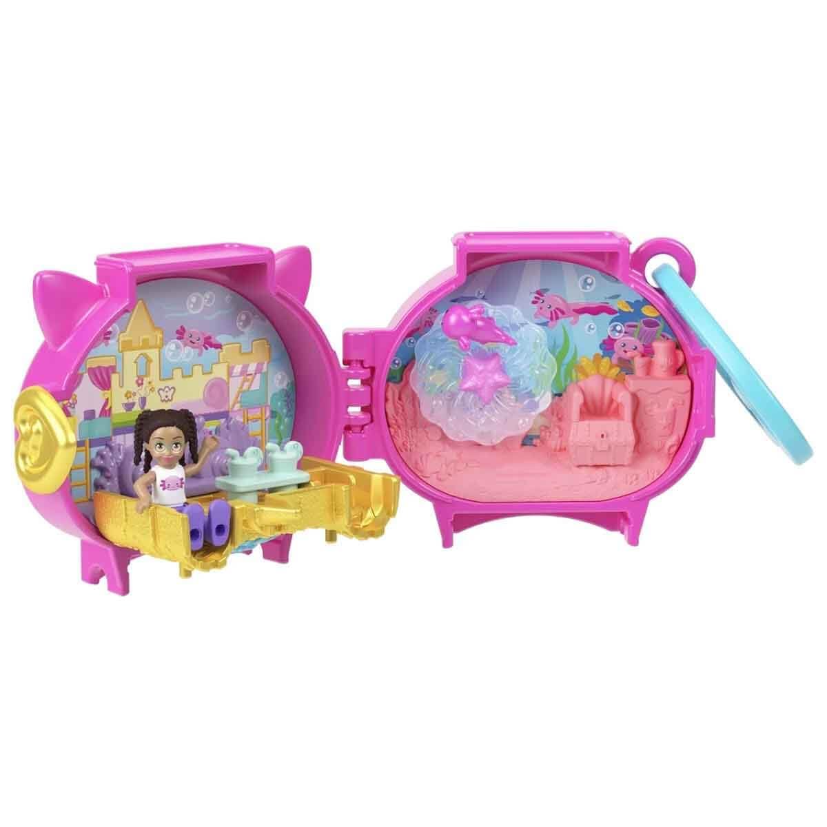 Polly Pocket Collectible Axolotl Pet Compact Playset for Girls Ages 4 and Up