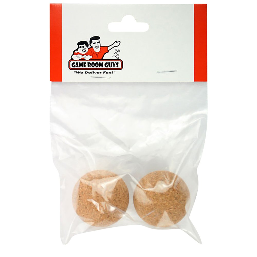 Game Room Guys Natural Cork Foosballs Compatible with Shelti Tornado Dynamo Tables - Set of 2