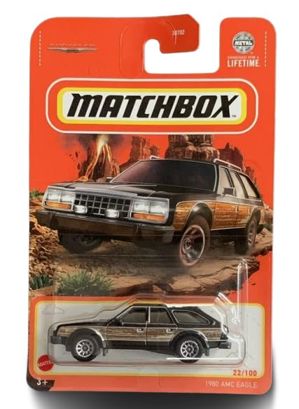 Matchbox 1980 AMC Eagle Diecast Car Model, 1:64 Scale, Black