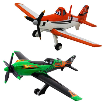 2 Pack Movie Planes No. 7 Dusty and No. 13 Ripslinger Metal Diecast Airplane Toy, Best Gift for Kids and Collectors (D7 Dusty Ripslinger)