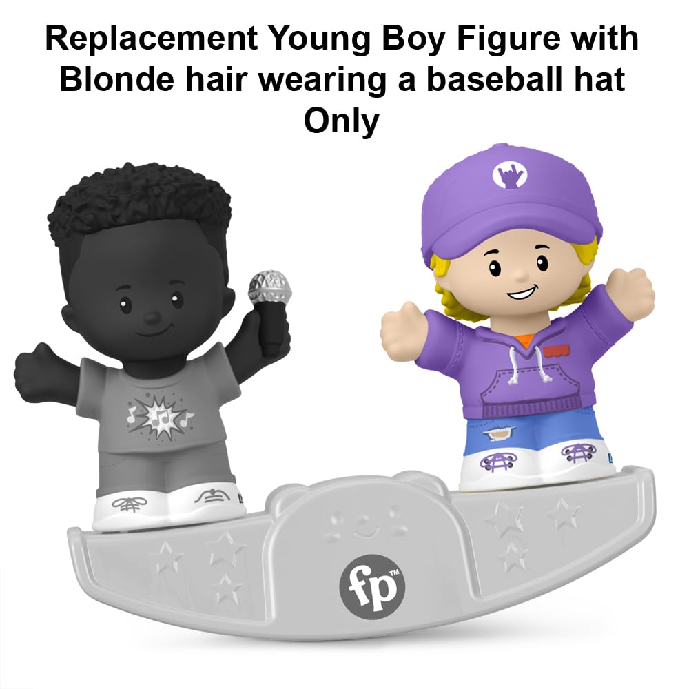 Little People Replacement Part for Fisher-Price Toddler Dollhouse Playground Figure Playset - HXH06 - Young Boy with Blonde Hair Wearing a Baseball