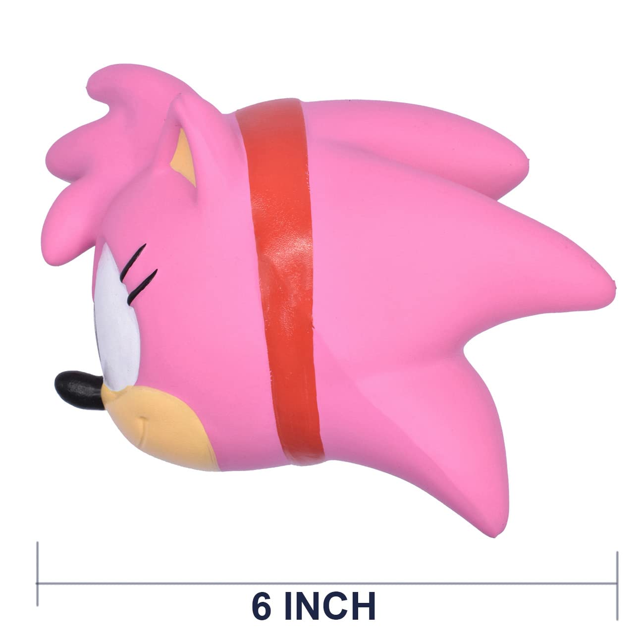 Just Toys Sonic The Hedgehog Mega SquishMe - Amy Rose | Officially Licensed Squishy, Slow-Rise Foam - 6? - Sonic, Knuckles, Tails, Amy Rose, Super