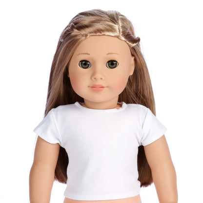 White T-Shirts - Pack of 3 - Clothes Fits 18 Inch Doll (Doll Not Included)