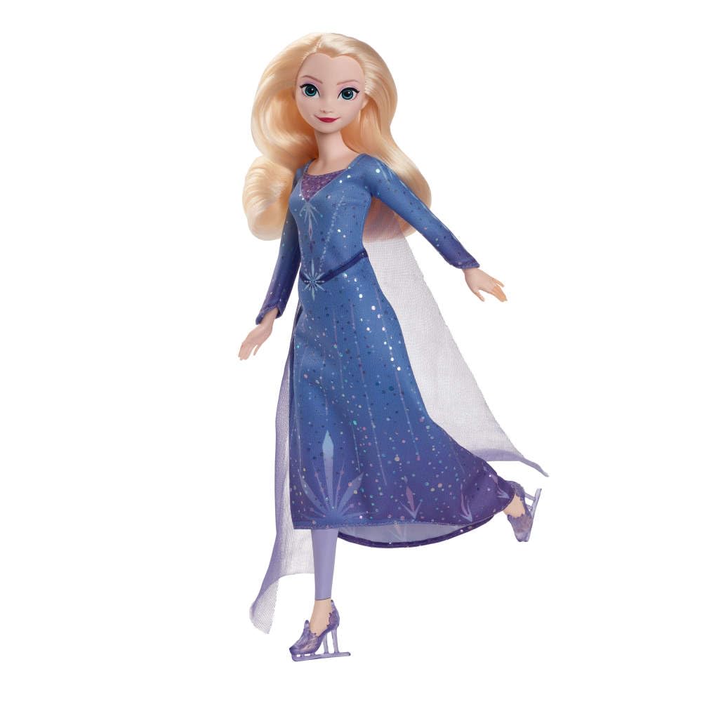Mattel Disney Frozen Elsa Fashion Doll & Accessories, Ice-Skating Look with Removable Dress & Skates Plus 1 Pair of Shoes, Inspired by Frozen: Winter