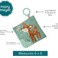 Mary Meyer Crinkle Teether Toy with Baby Paper and Squeaker, 6 x 6-Inches, Amber Fawn