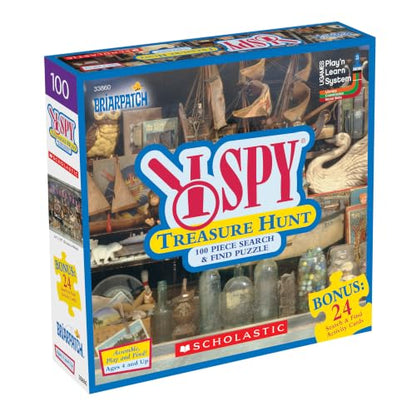 I SPY Treasure Hunt 100-Piece Puzzle with 24 Activity Cards, Ages 5+