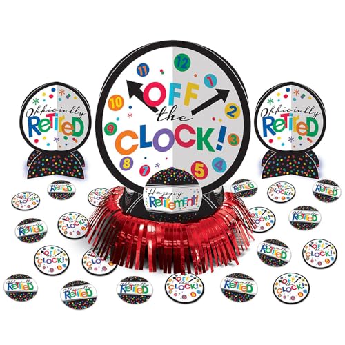Deluxe Officially Retired Table Decorating Kit (23 Pc. Set) - Eye-Catching, Fun & Festive Centerpieces - Perfect for Retirement Parties
