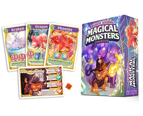 Magpie Games Wizard Kittens: Magical Monsters Expansion - Extra Monsters and Cards for More Mischief