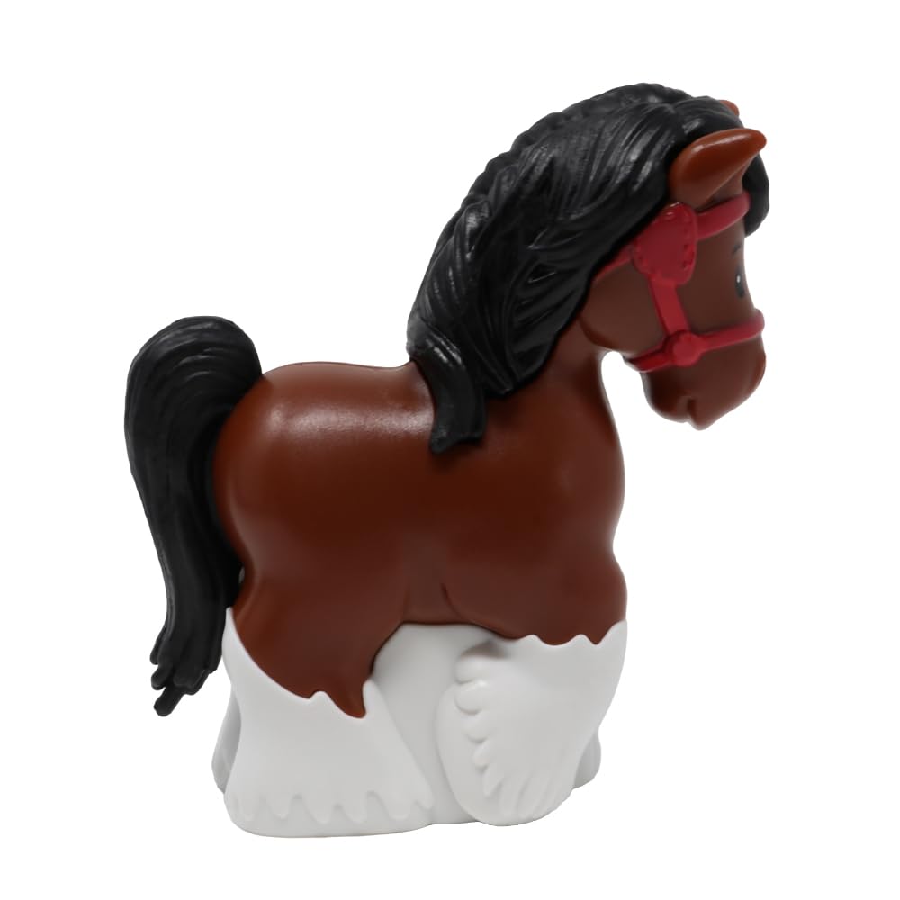 Fisher-Price Replacement Part for Collectible Little People Alphabet Fun Zoo Safari Farm Playset JGR92 - Replacement Letter H Brown and White Horse