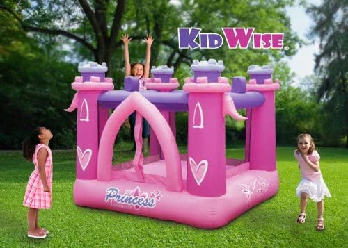 KIDWISE My Little Princess Bounce House | Inflatable Bouncer | Blower, Carry Bag, Stakes, and Balls Included | Quick Inflate, Easy Setup Family