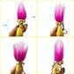 Yintlilocn 10pcs 1.2" mini troll Dolls Lucky Trolls Keychain Key holder