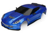 Traxxas 8386X - Body, Chevrolet Corvette Z06, Blue (Painted, Decals Applied)