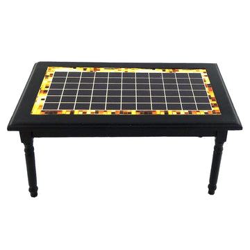 Melody Jane Dolls Houses Black Inlay Design Table Miniature Kitchen Dining Room Furniture