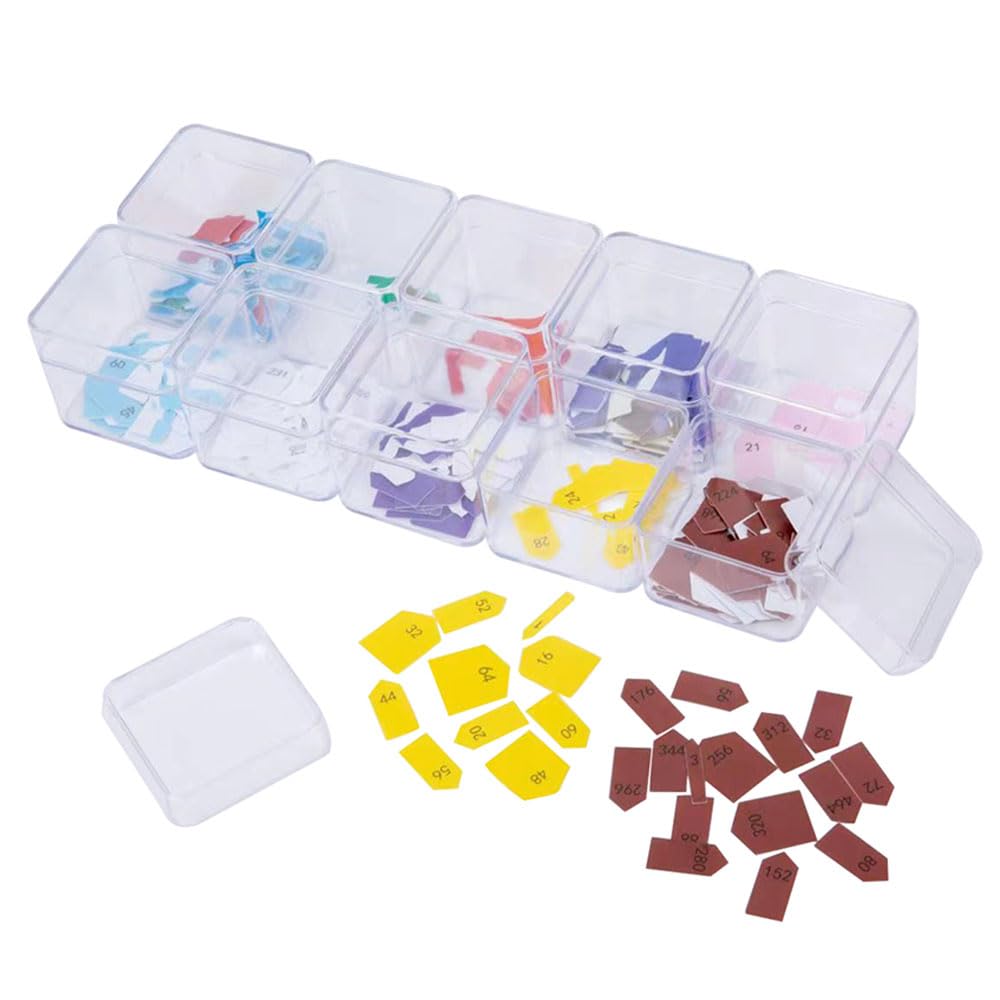 Kghios Montessori 3 Arrows - Complete Bead Materials Set for Kids, Three Arrows Montessori Math Toys Training Center