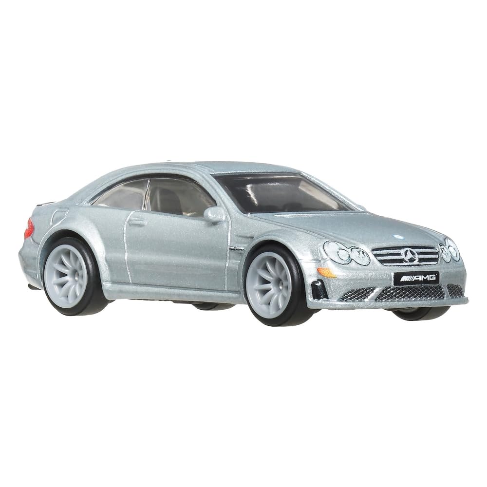 Hot Wheels Boulevard 2008 Mercedes-Benz CLK 63 AMG Black Series Ride On Toy Mini Car Ages 3+ Silver JBL07