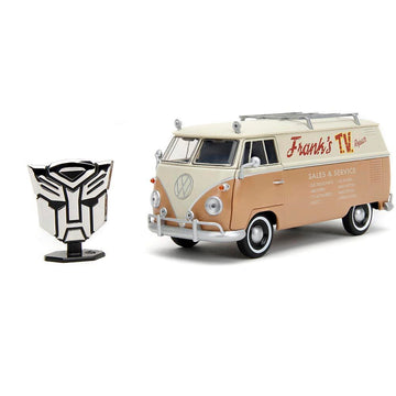 Jada Transformers Rise of The Beast 1:24 Volkswagen Bus Wheeljack w/Robot On Chassis Die-Cast Car, Toys for Kids and Adults
