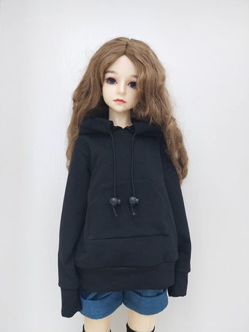30CM / 45CM / 60CM Doll Clothes 1/3 1/4 1/6 BJD Doll Accessories BJD SD DIY Fashion Hoodie Toys Dolls Clothing (1/6,Black)