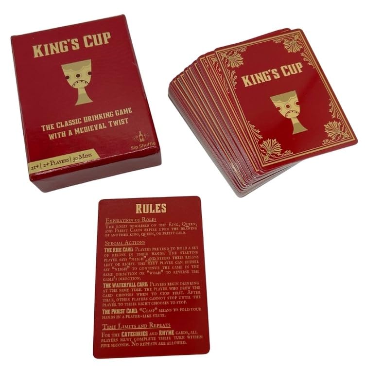 Sip Shuffle Games King's Cup: The Classic Party Game with a Medieval Twist